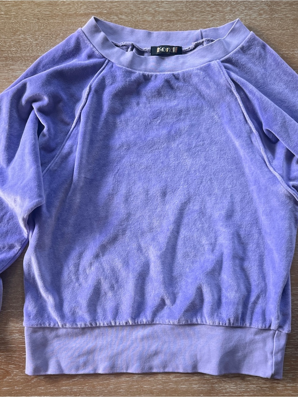 Suzie Kondi Lavender Velour Sweatshirt
